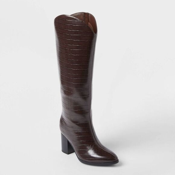 A New Day Shoes - Open Box - A New Day - Women’s Cairo Boots with Memory Foam Insole – A Ne Brown